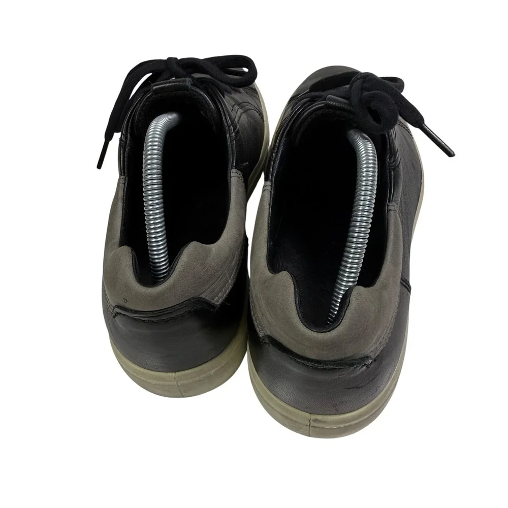 ECCO Soft 7 Mens Black Leather‎ Low Top Sneakers 470054-52570 Size 10-10.5 EU 44